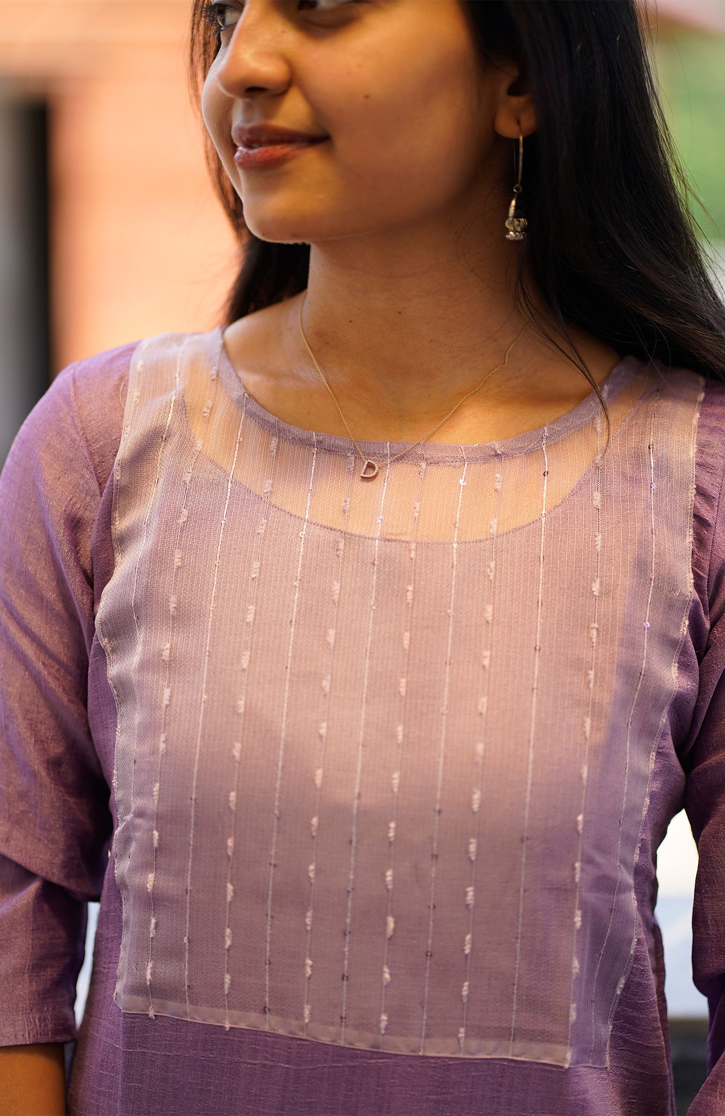 Plush purple silk